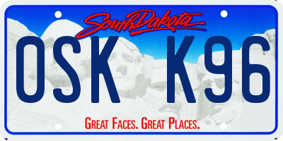 SD license plate 0SKK96