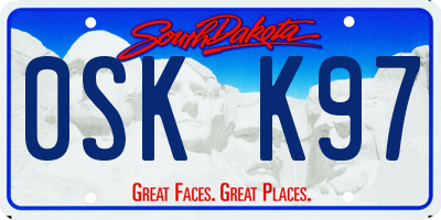 SD license plate 0SKK97