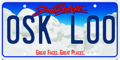 SD license plate 0SKL00