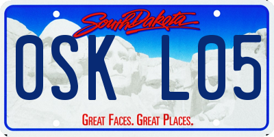 SD license plate 0SKL05