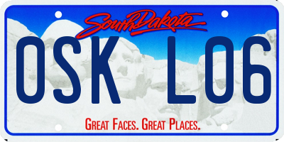 SD license plate 0SKL06