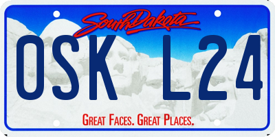 SD license plate 0SKL24