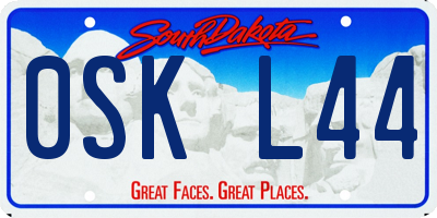 SD license plate 0SKL44