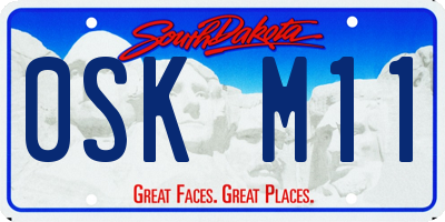 SD license plate 0SKM11