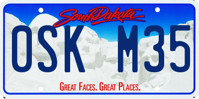 SD license plate 0SKM35