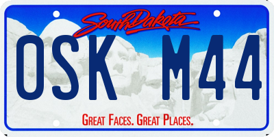 SD license plate 0SKM44