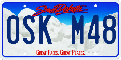 SD license plate 0SKM48