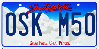 SD license plate 0SKM50