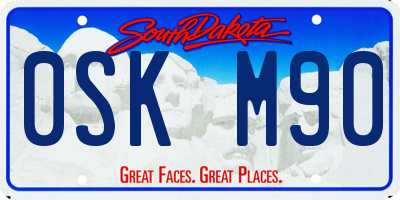 SD license plate 0SKM90