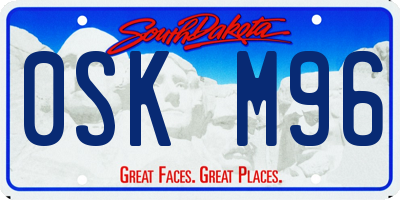 SD license plate 0SKM96