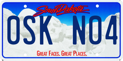 SD license plate 0SKN04
