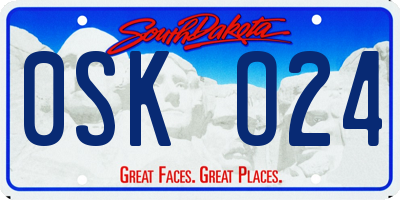 SD license plate 0SKO24