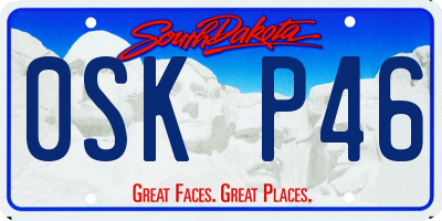 SD license plate 0SKP46