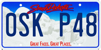 SD license plate 0SKP48