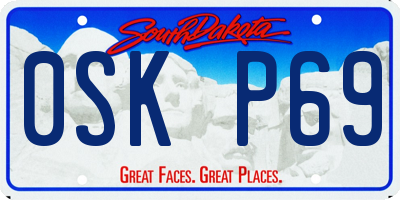 SD license plate 0SKP69