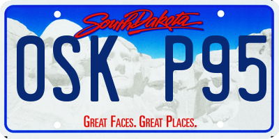 SD license plate 0SKP95