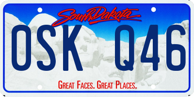 SD license plate 0SKQ46