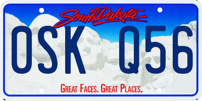 SD license plate 0SKQ56
