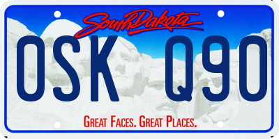 SD license plate 0SKQ90