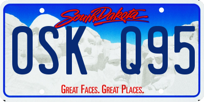SD license plate 0SKQ95