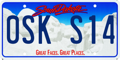 SD license plate 0SKS14