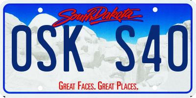 SD license plate 0SKS40