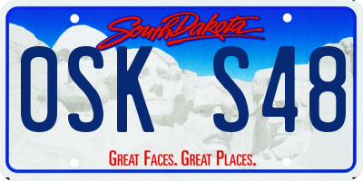 SD license plate 0SKS48