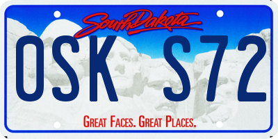 SD license plate 0SKS72