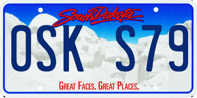SD license plate 0SKS79