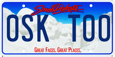 SD license plate 0SKT00