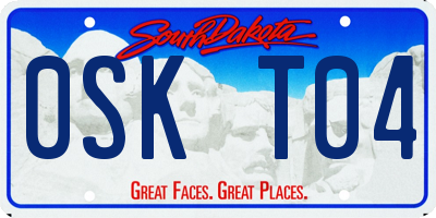 SD license plate 0SKT04