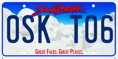 SD license plate 0SKT06