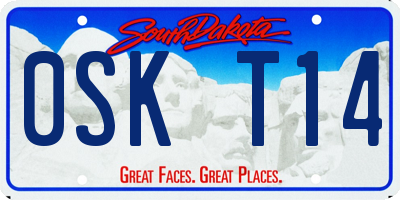 SD license plate 0SKT14