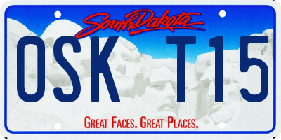 SD license plate 0SKT15