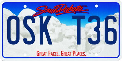 SD license plate 0SKT36