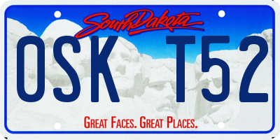 SD license plate 0SKT52