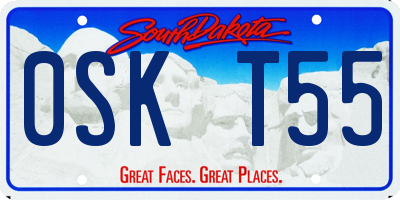 SD license plate 0SKT55
