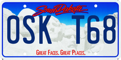 SD license plate 0SKT68