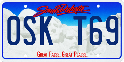 SD license plate 0SKT69
