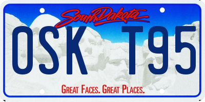 SD license plate 0SKT95
