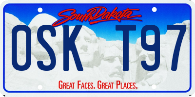 SD license plate 0SKT97