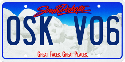 SD license plate 0SKV06