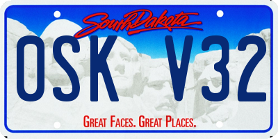 SD license plate 0SKV32