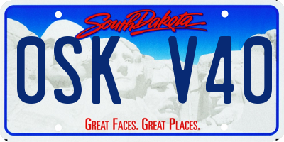 SD license plate 0SKV40