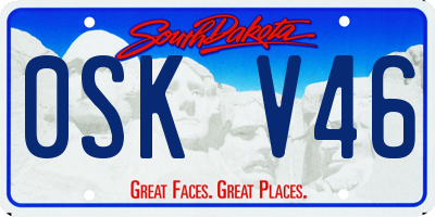 SD license plate 0SKV46