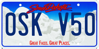 SD license plate 0SKV50
