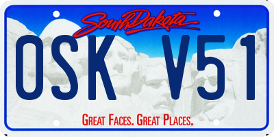 SD license plate 0SKV51
