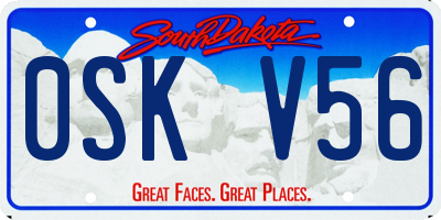 SD license plate 0SKV56
