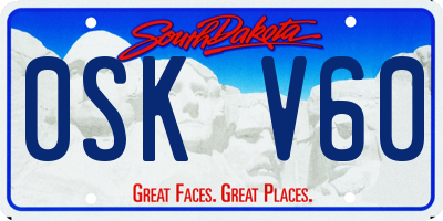 SD license plate 0SKV60