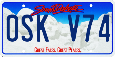 SD license plate 0SKV74